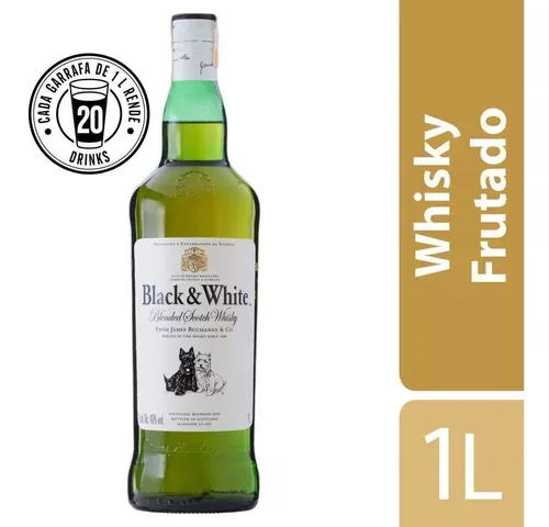 [Leve 2 Pague R$ 54 Cada] Whisky Black And White 1 Litro